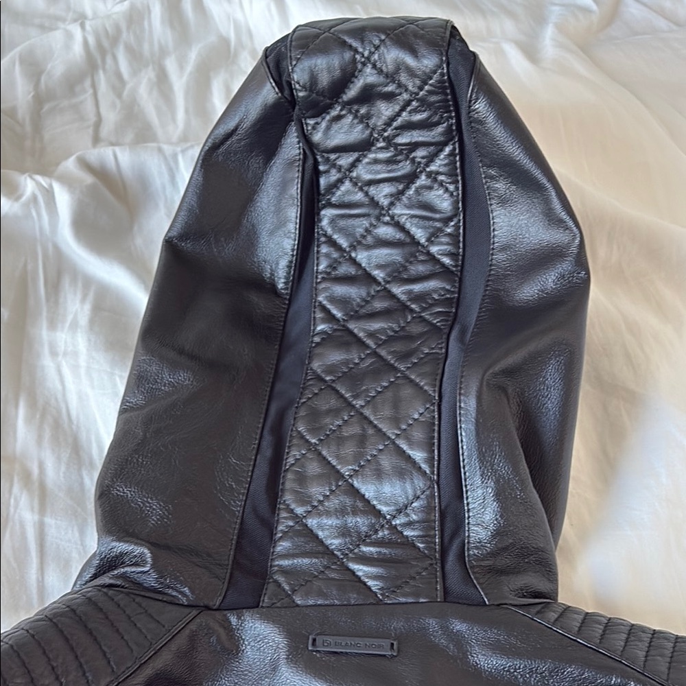 Blanc Noir x Carbon38 Voyage Hooded Moto Jacket - Picture 10 of 15